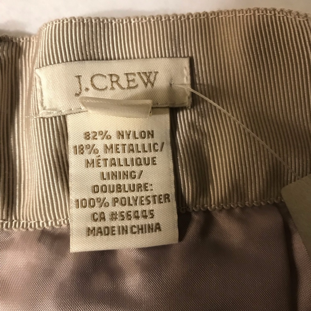 J. Crew Lace Skirt in Gold Metallic Size 4 - Picture 8 of 8